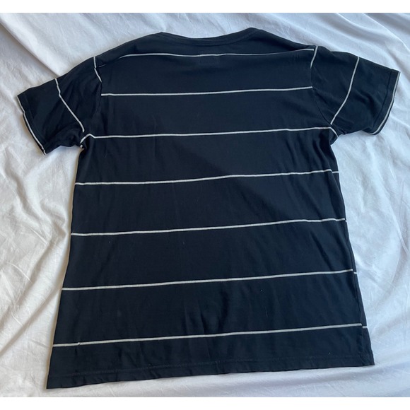 RVCA Mens Striped Pocket T Shirt Small Slim Fit Black Short Sleeve Tee - Picture 6 of 6